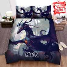 Load image into Gallery viewer, Personalized Pixel Art Dragon Bed Sheets Spread Duvet Cover Bedding Sets