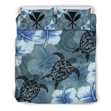 Load image into Gallery viewer, Hawaii Blue Turtle Bedding Custom Name Duvet Cover Bedding Set