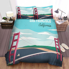 Load image into Gallery viewer, California San Francisco Bed Sheets Spread Comforter Duvet Cover Bedding Sets