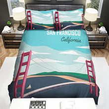 Load image into Gallery viewer, California San Francisco Bed Sheets Spread Comforter Duvet Cover Bedding Sets
