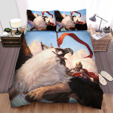 Load image into Gallery viewer, Warrior Griffin Rider Art Painting Bed Sheets Spread Duvet Cover Bedding Sets