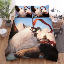 Load image into Gallery viewer, Warrior Griffin Rider Art Painting Bed Sheets Spread Duvet Cover Bedding Sets