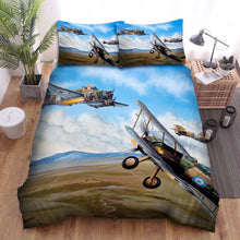 Load image into Gallery viewer, Ww2 The Italian Aircraft - Burning Savoia Marchetti Sm81 Italeri Bed Sheets Spread Duvet Cover Bedding Sets