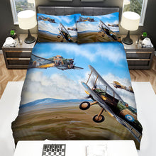 Load image into Gallery viewer, Ww2 The Italian Aircraft - Burning Savoia Marchetti Sm81 Italeri Bed Sheets Spread Duvet Cover Bedding Sets
