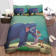 Load image into Gallery viewer, The Giant Animal - The Elephant And His Owner Bed Sheets Spread Duvet Cover Bedding Sets