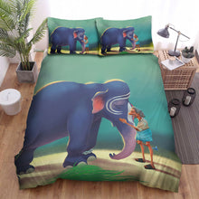 Load image into Gallery viewer, The Giant Animal - The Elephant And His Owner Bed Sheets Spread Duvet Cover Bedding Sets