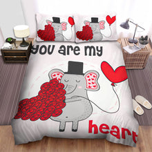 Load image into Gallery viewer, The Elephant Says You Are My Heart Bed Sheets Spread Duvet Cover Bedding Sets