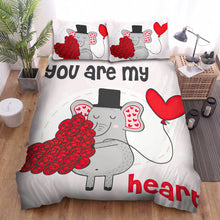 Load image into Gallery viewer, The Elephant Says You Are My Heart Bed Sheets Spread Duvet Cover Bedding Sets