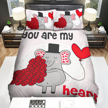 Load image into Gallery viewer, The Elephant Says You Are My Heart Bed Sheets Spread Duvet Cover Bedding Sets