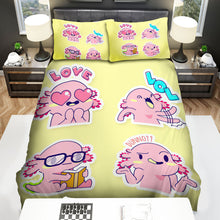 Load image into Gallery viewer, The Axolotl Laughing Art Bed Sheets Spread Duvet Cover Bedding Sets