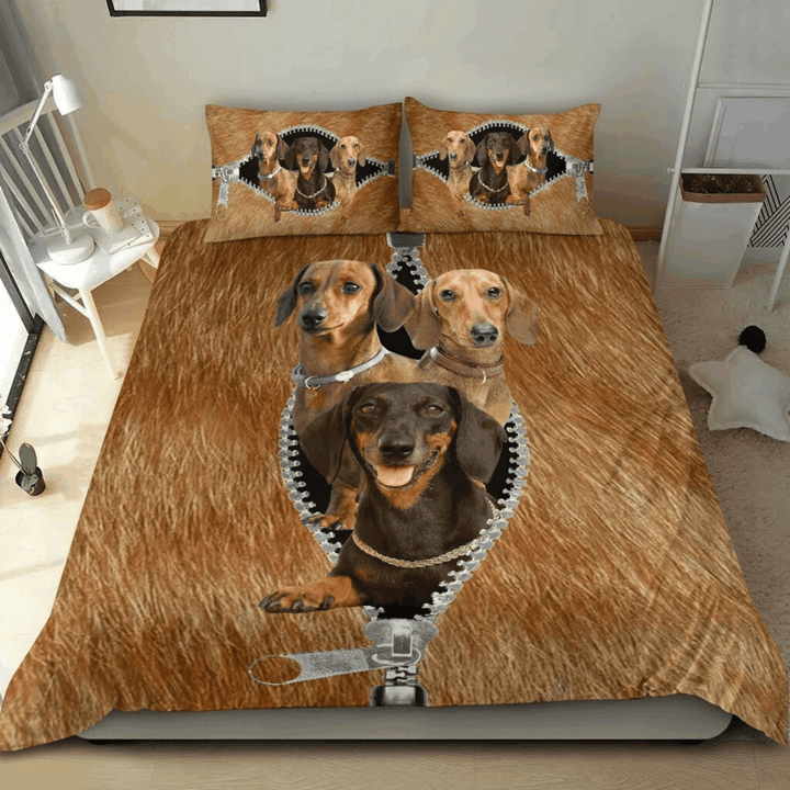 Dachshund Cotton Bed Sheets Spread Comforter Duvet Cover Bedding Sets