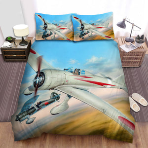 Military Weapon Ww2, Ijaaf Ki27 Nakajima Versus Soviet Air Force Bed Sheets Spread Duvet Cover Bedding Sets