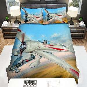 Military Weapon Ww2, Ijaaf Ki27 Nakajima Versus Soviet Air Force Bed Sheets Spread Duvet Cover Bedding Sets