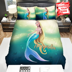 Mermaid Blondy Bed Sheets Spread Comforter Duvet Cover Bedding Sets