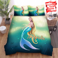 Load image into Gallery viewer, Mermaid Blondy Bed Sheets Spread Comforter Duvet Cover Bedding Sets
